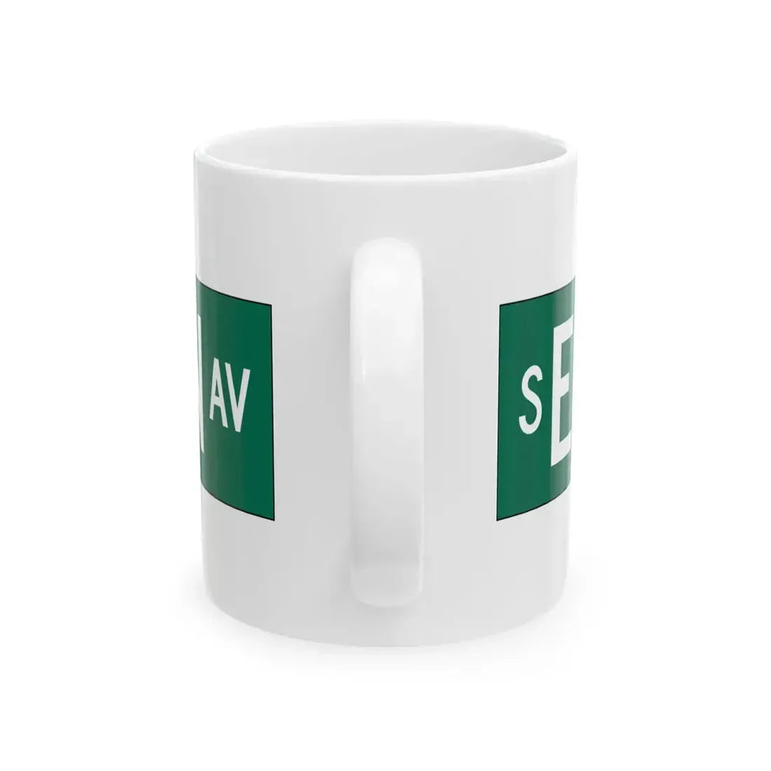 CDOT S EGGLESTON AV Sign (Illinois) (Road Sign) White Coffee Mug - Go Mug Yourself