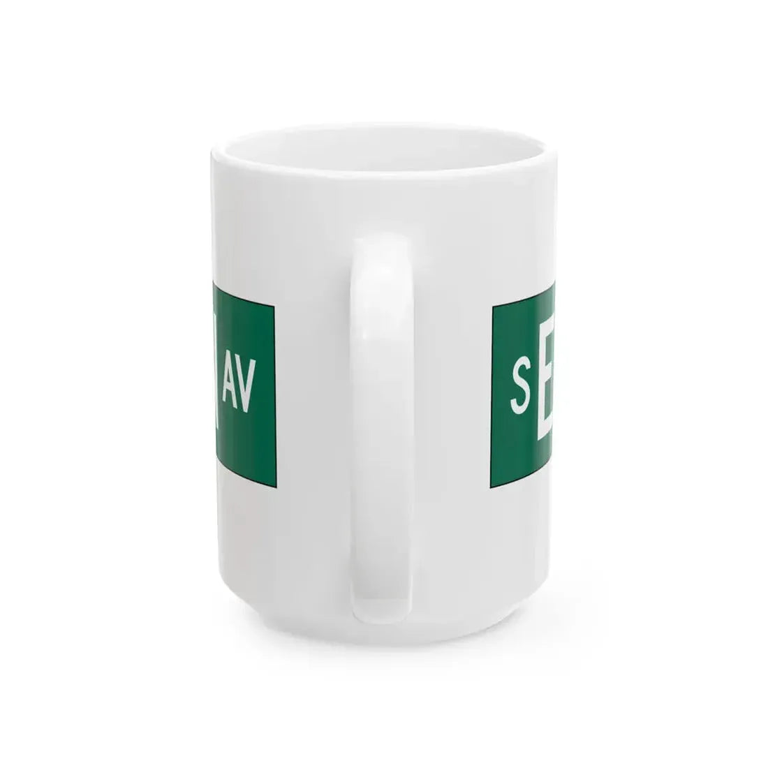 CDOT S EGGLESTON AV Sign (Illinois) (Road Sign) White Coffee Mug - Go Mug Yourself