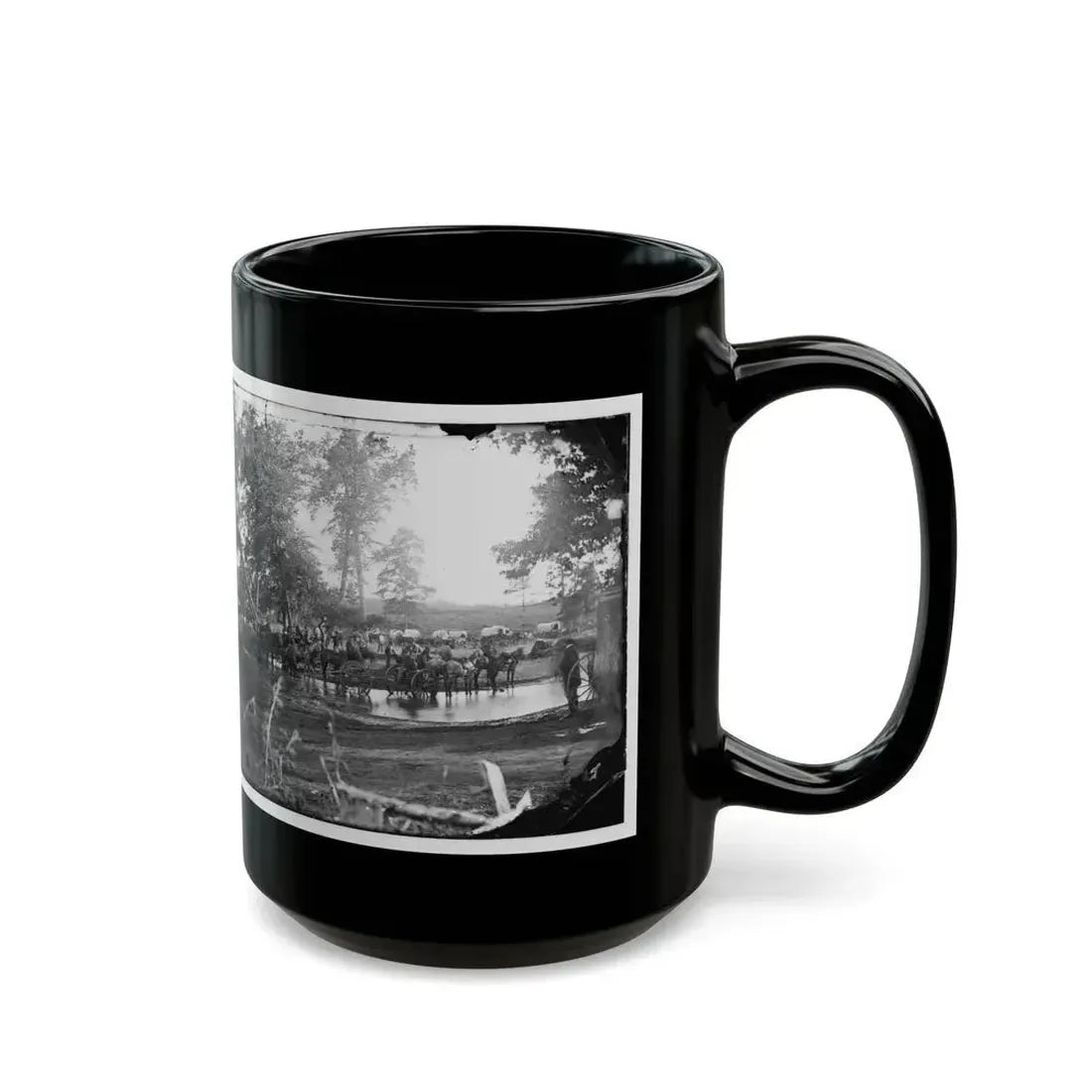 Cedar Mountain, Va. Federal Battery Fording A Tributary Of The Rappahannock On The Day Of Battle (U.S. Civil War) Black Coffee Mug - Go Mug Yourself