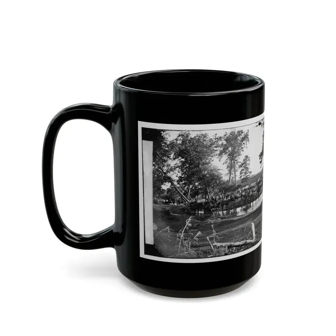 Cedar Mountain, Va. Federal Battery Fording A Tributary Of The Rappahannock On The Day Of Battle (U.S. Civil War) Black Coffee Mug - Go Mug Yourself