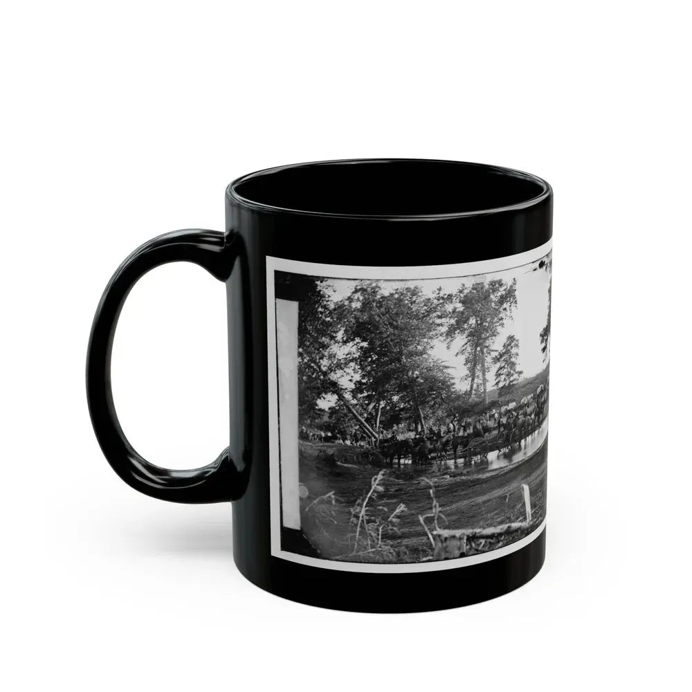 Cedar Mountain, Va. Federal Battery Fording A Tributary Of The Rappahannock On The Day Of Battle (U.S. Civil War) Black Coffee Mug - Go Mug Yourself