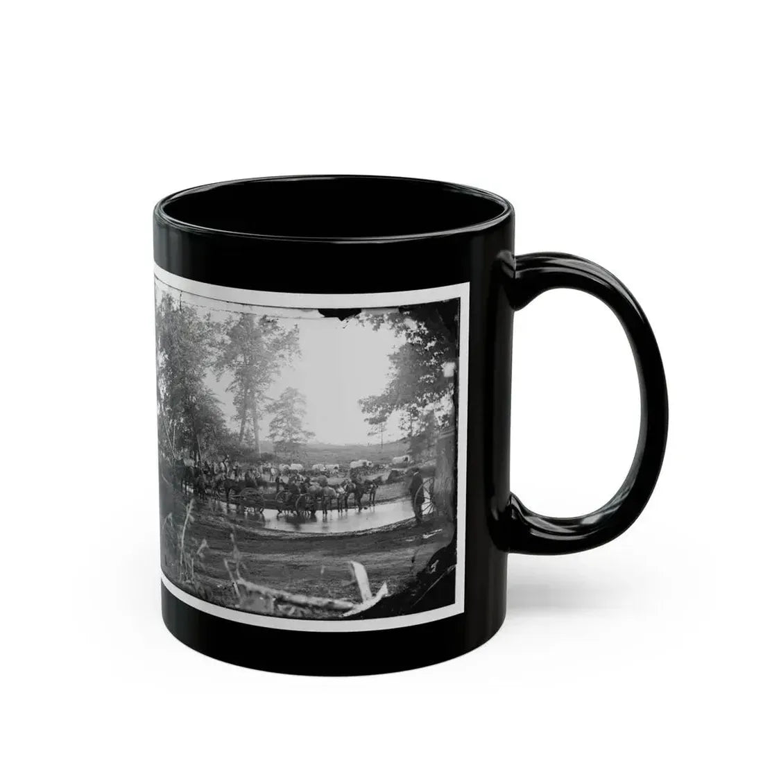 Cedar Mountain, Va. Federal Battery Fording A Tributary Of The Rappahannock On The Day Of Battle (U.S. Civil War) Black Coffee Mug - Go Mug Yourself