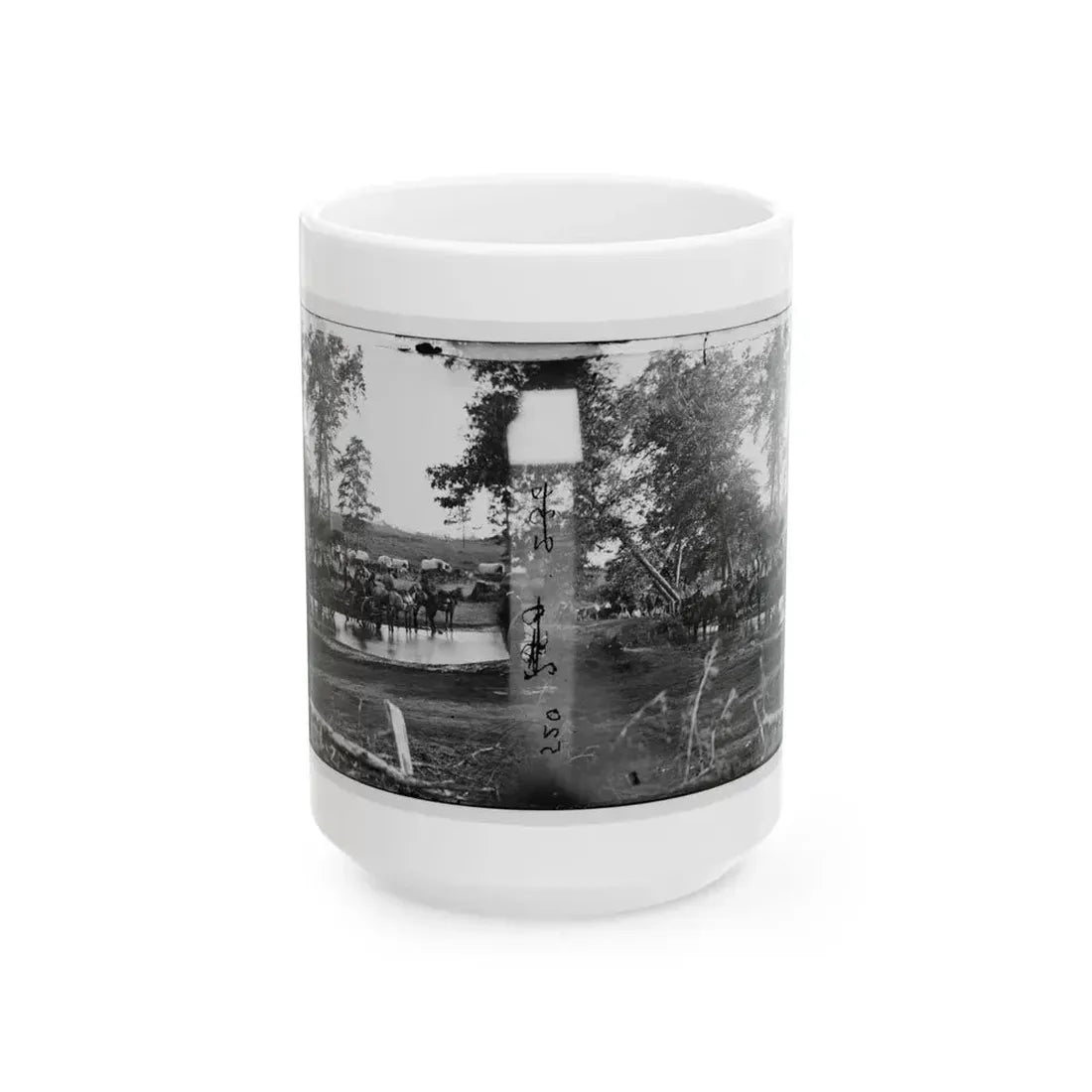Cedar Mountain, Va. Federal Battery Fording A Tributary Of The Rappahannock On The Day Of Battle (U.S. Civil War) White Coffee Mug 15oz - Go Mug Yourself
