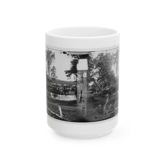 Cedar Mountain, Va. Federal Battery Fording A Tributary Of The Rappahannock On The Day Of Battle (U.S. Civil War) White Coffee Mug 15oz - Go Mug Yourself