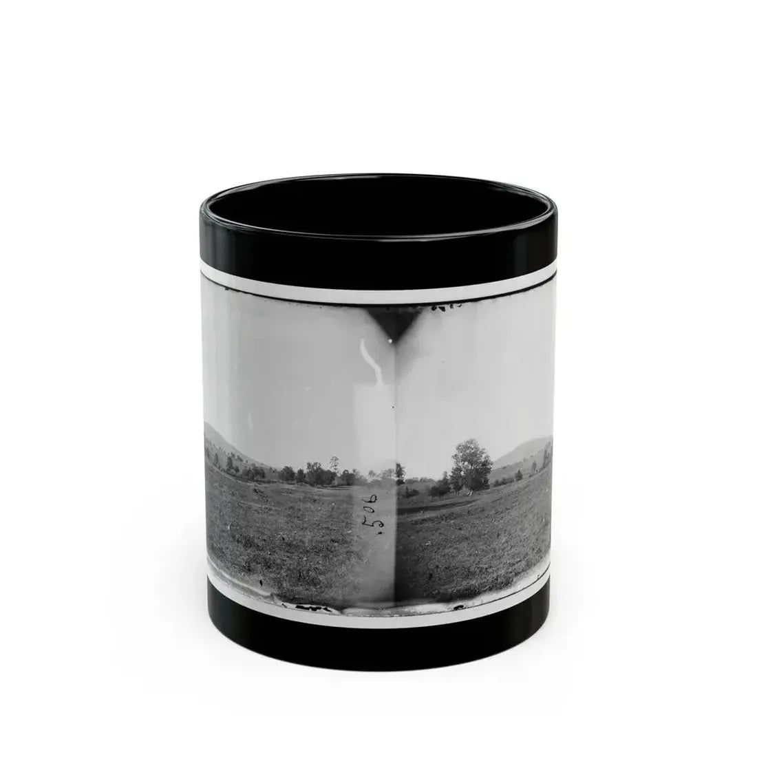 Cedar Mountain, Va. View Of Battlefield With The Mountain In The Distance (U.S. Civil War) Black Coffee Mug 11oz - Go Mug Yourself