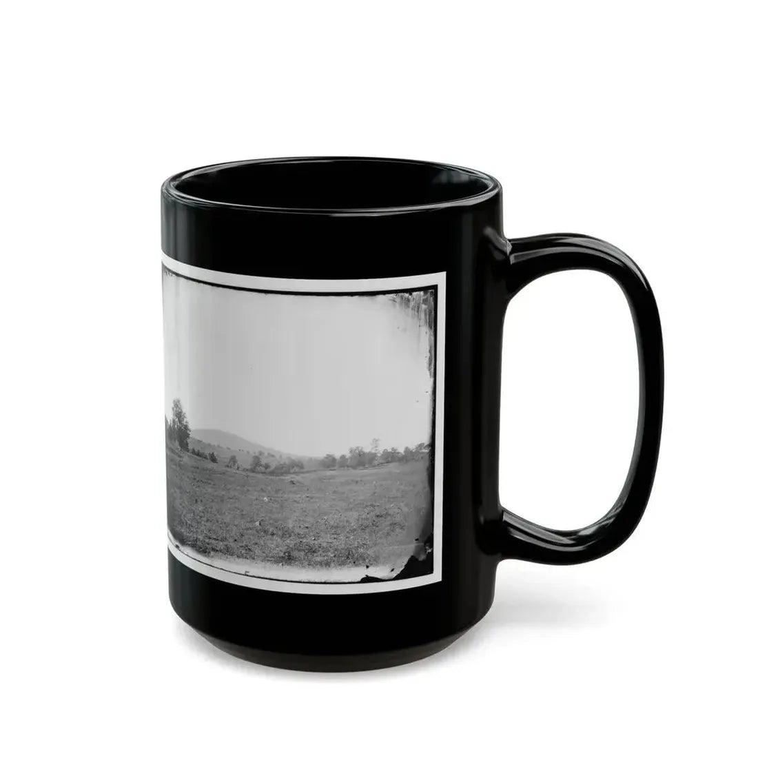 Cedar Mountain, Va. View Of Battlefield With The Mountain In The Distance (U.S. Civil War) Black Coffee Mug - Go Mug Yourself