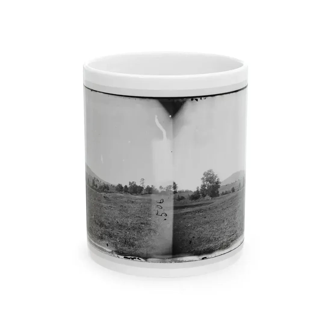 Cedar Mountain, Va. View Of Battlefield With The Mountain In The Distance (U.S. Civil War) White Coffee Mug 11oz - Go Mug Yourself