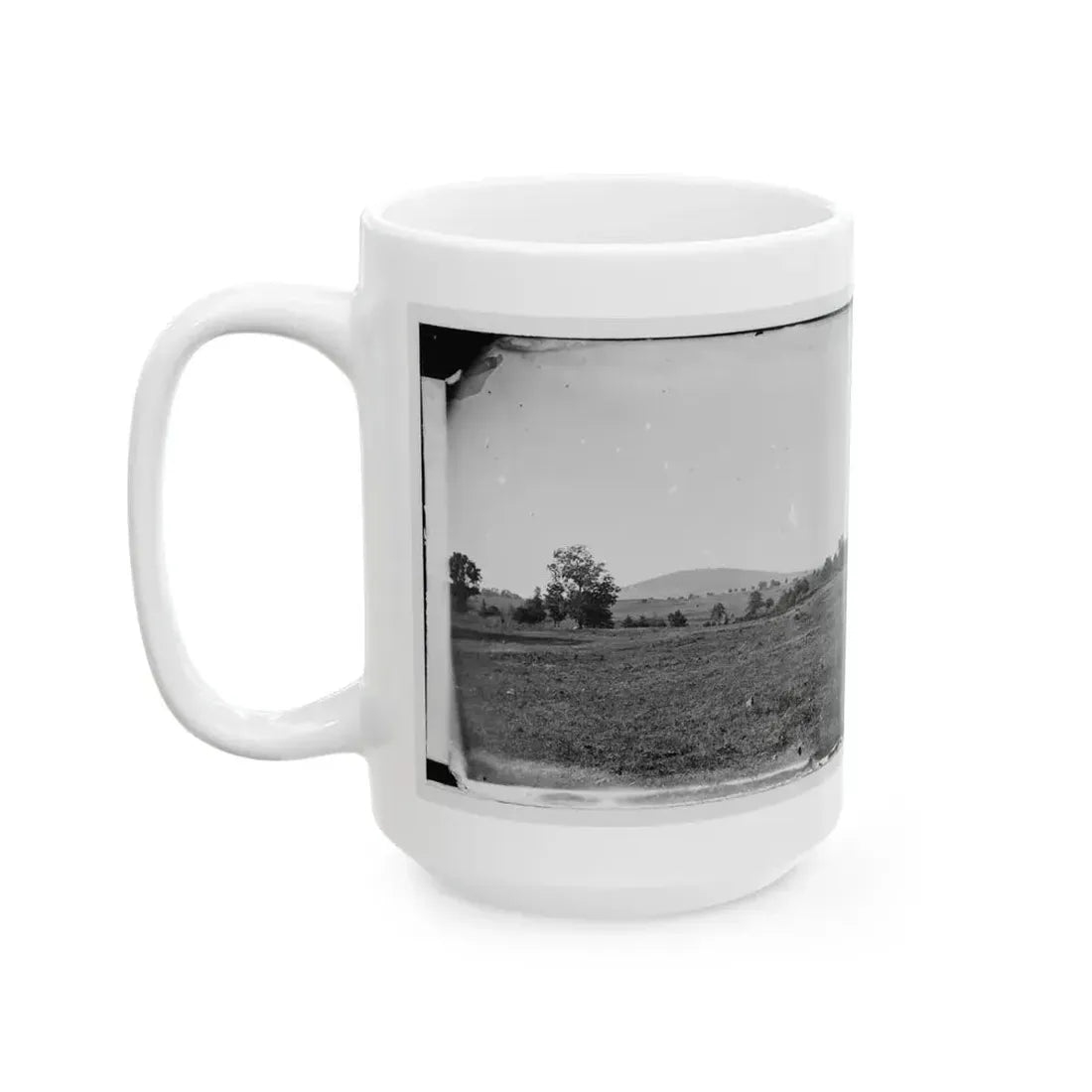 Cedar Mountain, Va. View Of Battlefield With The Mountain In The Distance (U.S. Civil War) White Coffee Mug - Go Mug Yourself