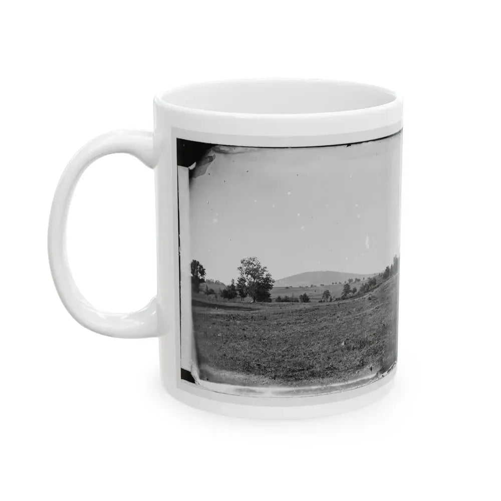Cedar Mountain, Va. View Of Battlefield With The Mountain In The Distance (U.S. Civil War) White Coffee Mug - Go Mug Yourself