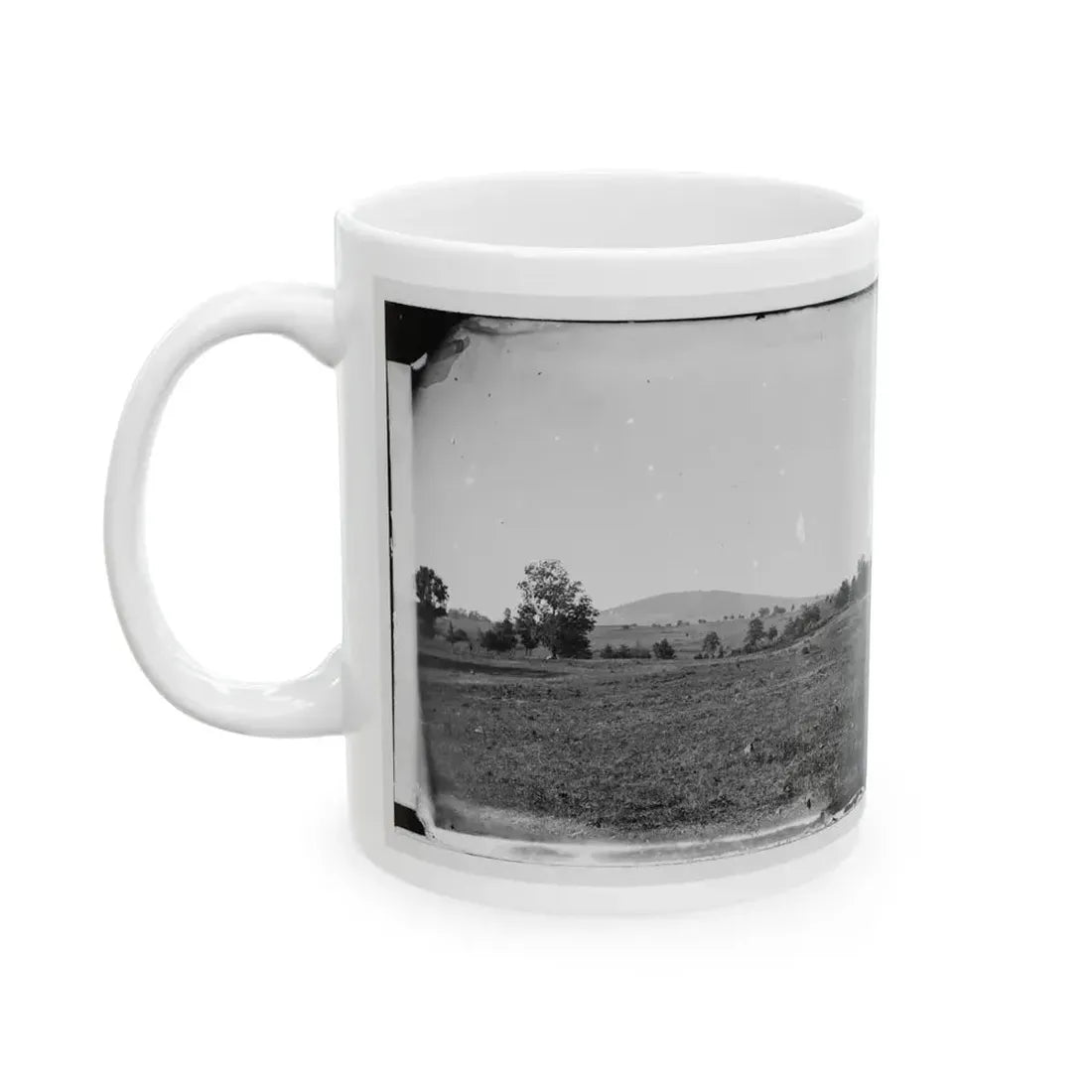 Cedar Mountain, Va. View Of Battlefield With The Mountain In The Distance (U.S. Civil War) White Coffee Mug - Go Mug Yourself