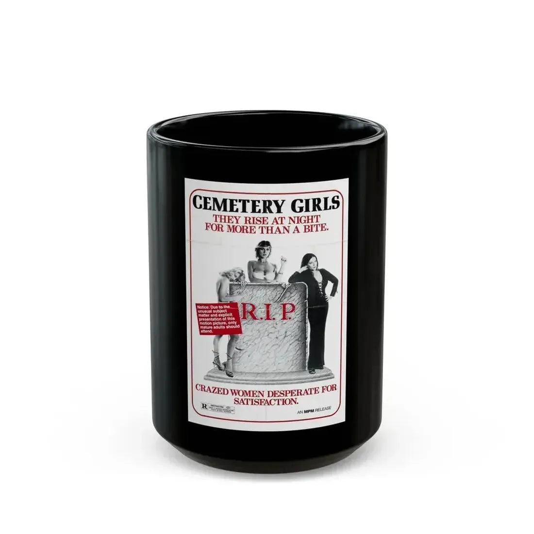 CEMETERY GIRLS (COUNT DRACULA'S GREAT LOVE) 1973 Movie Poster - Black Coffee Mug 15oz - Go Mug Yourself