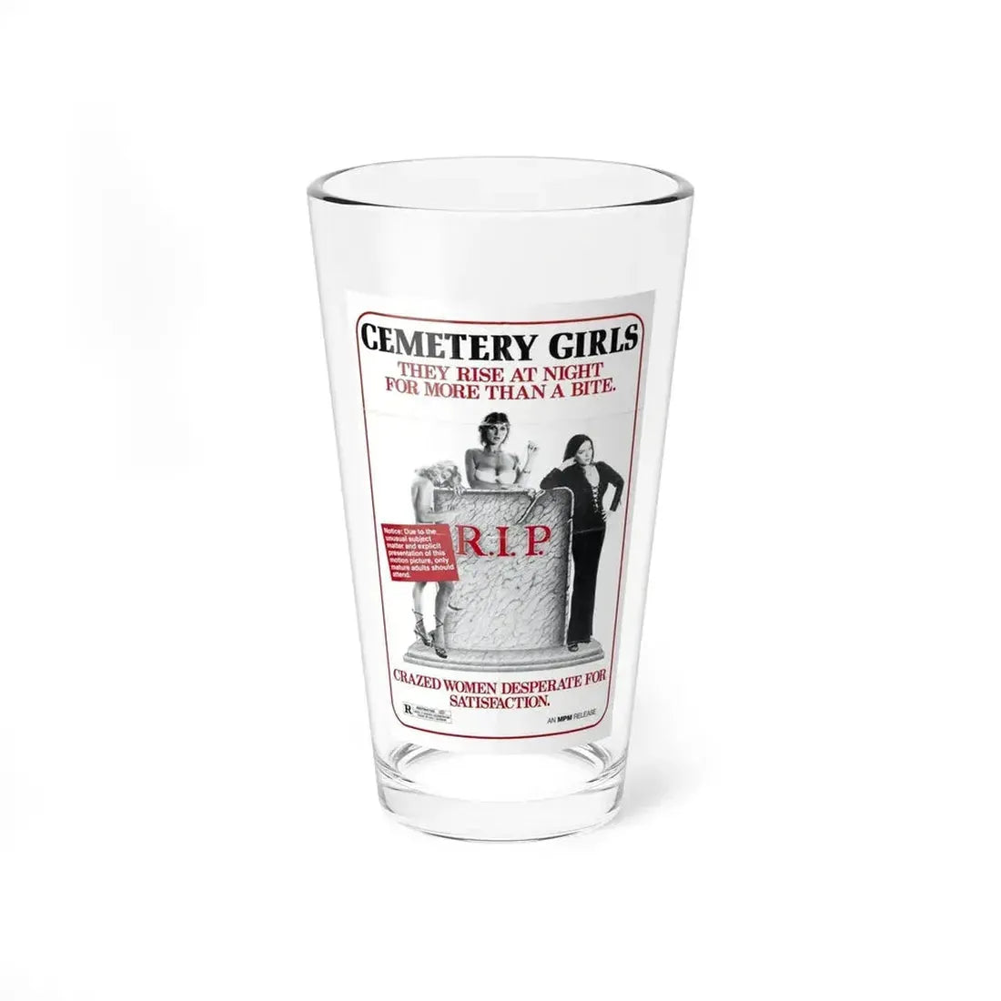 CEMETERY GIRLS (COUNT DRACULA'S GREAT LOVE) 1973 Movie Poster - Pint Glass 16oz 16oz - Go Mug Yourself