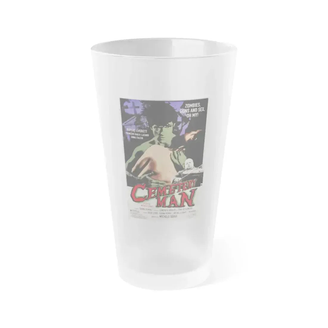 CEMETERY MAN (DELLAMORTE DELLAMORE) 1994 Movie Poster - Frosted Pint Glass 16oz 16oz Frosted - Go Mug Yourself