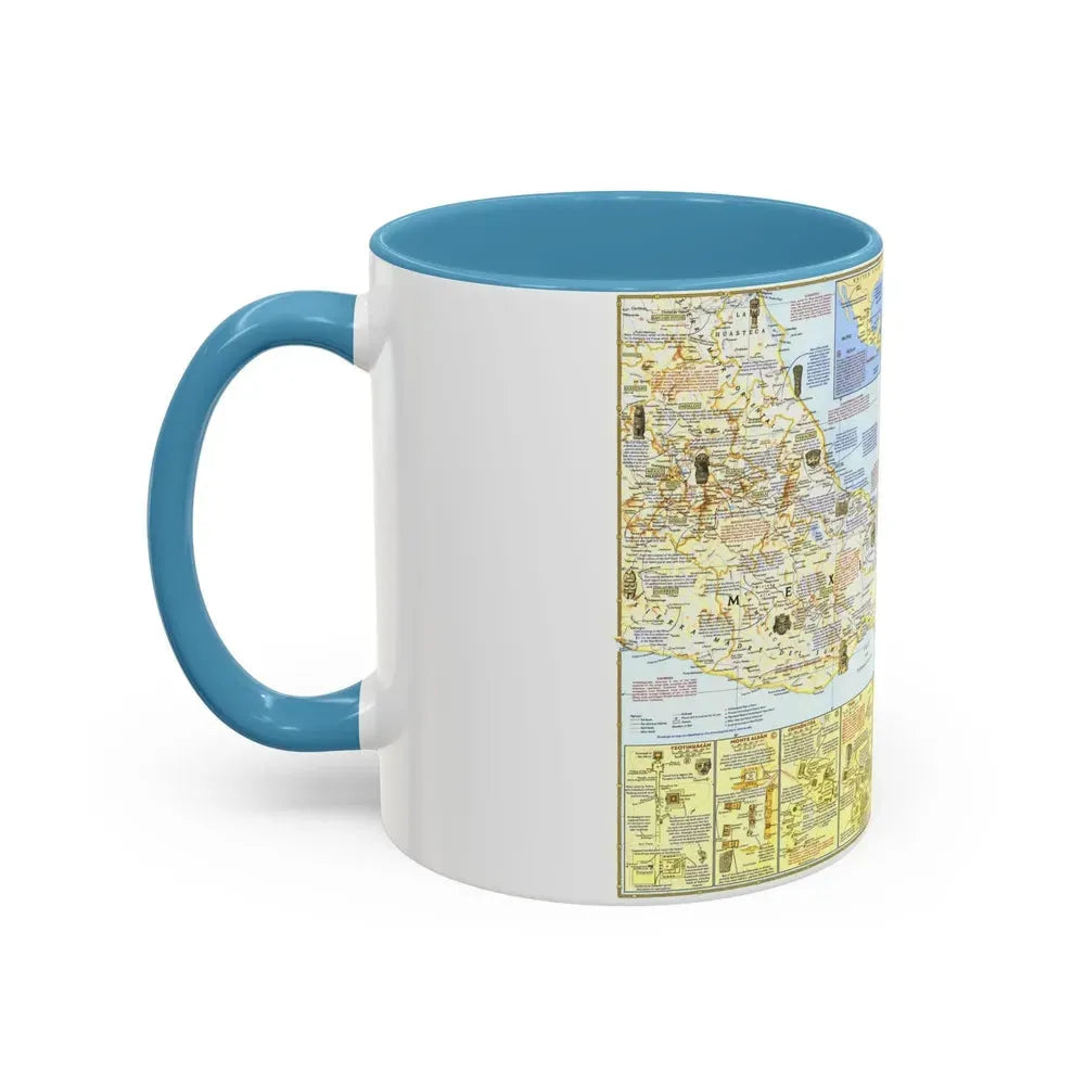 Central America - Archeological Map 1 (1968) (Map) Accent Coffee Mug - Go Mug Yourself