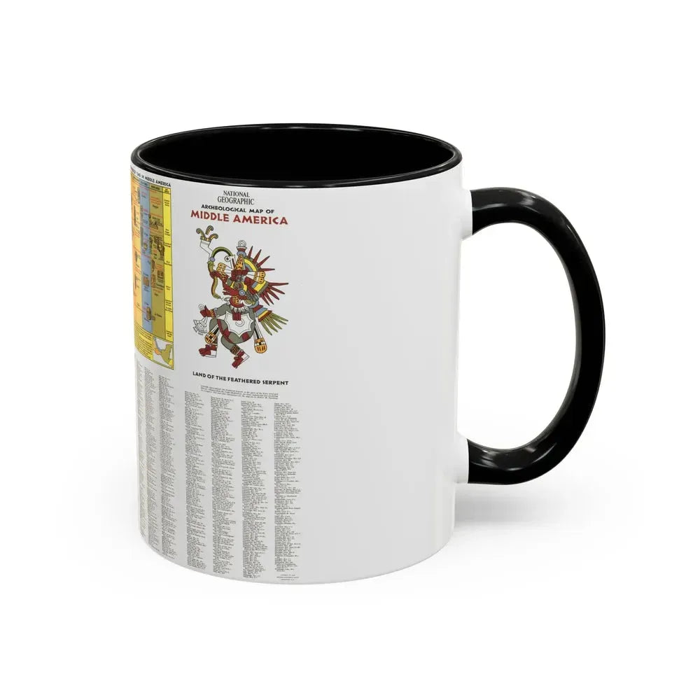 Central America - Archeological Map 2 (1968) (Map) Accent Coffee Mug - Go Mug Yourself