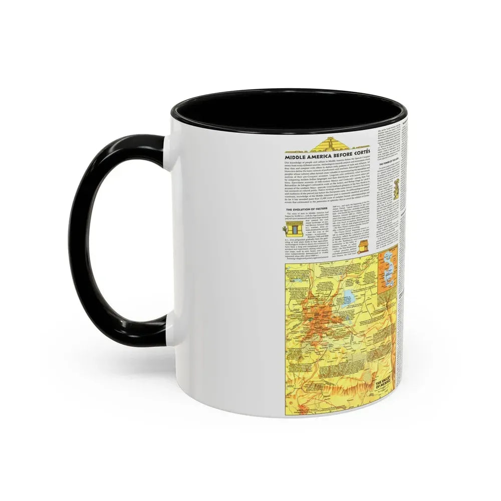 Central America - Archeological Map 2 (1968) (Map) Accent Coffee Mug - Go Mug Yourself