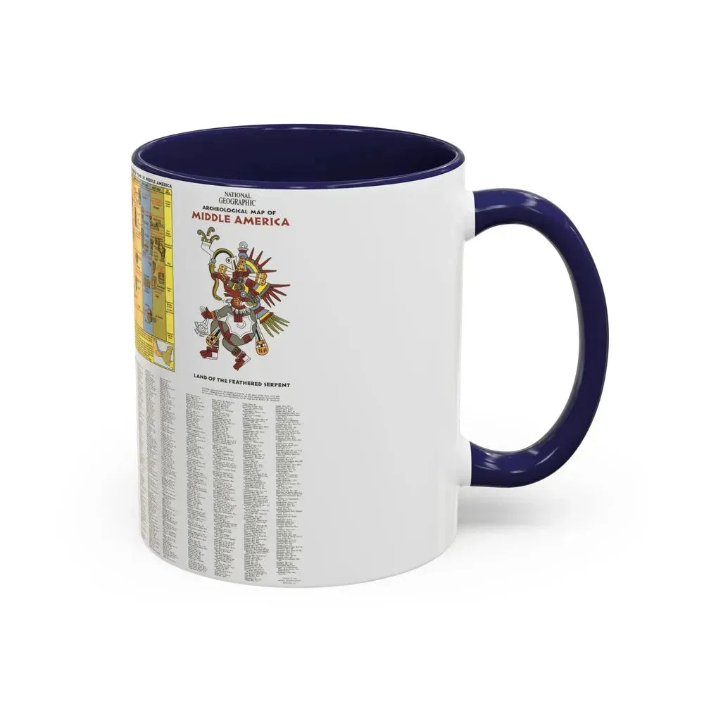 Central America - Archeological Map 2 (1968) (Map) Accent Coffee Mug - Go Mug Yourself