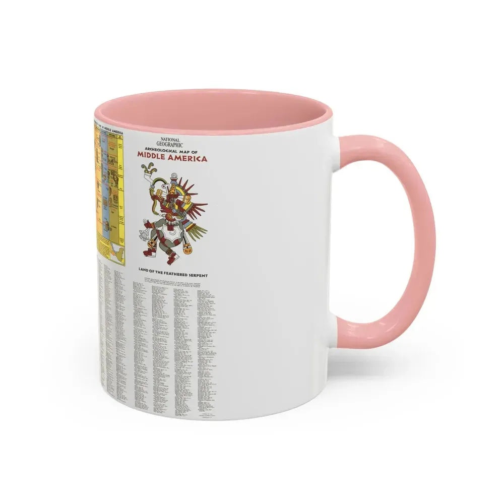 Central America - Archeological Map 2 (1968) (Map) Accent Coffee Mug - Go Mug Yourself