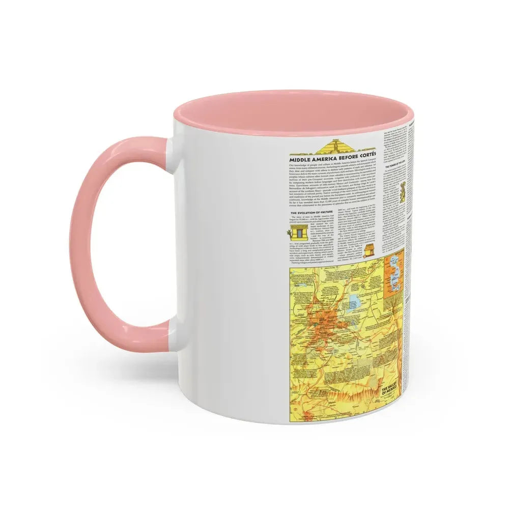 Central America - Archeological Map 2 (1968) (Map) Accent Coffee Mug - Go Mug Yourself
