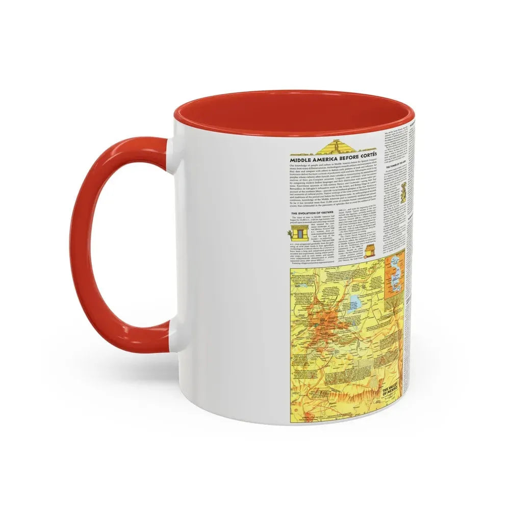 Central America - Archeological Map 2 (1968) (Map) Accent Coffee Mug - Go Mug Yourself