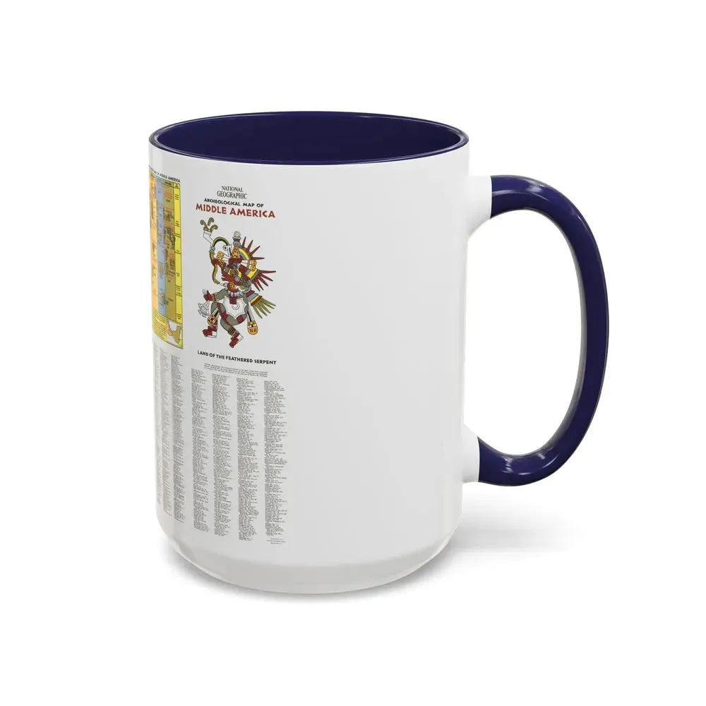 Central America - Archeological Map 2 (1968) (Map) Accent Coffee Mug - Go Mug Yourself