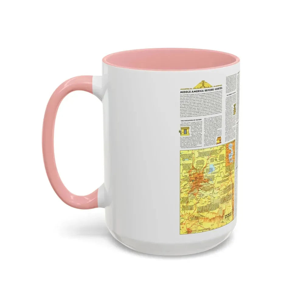 Central America - Archeological Map 2 (1968) (Map) Accent Coffee Mug - Go Mug Yourself