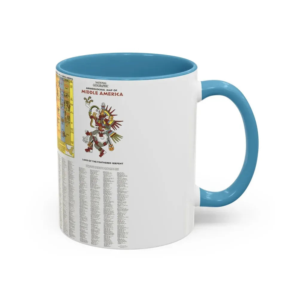 Central America - Archeological Map 2 (1968) (Map) Accent Coffee Mug - Go Mug Yourself