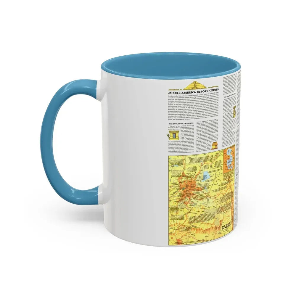 Central America - Archeological Map 2 (1968) (Map) Accent Coffee Mug - Go Mug Yourself