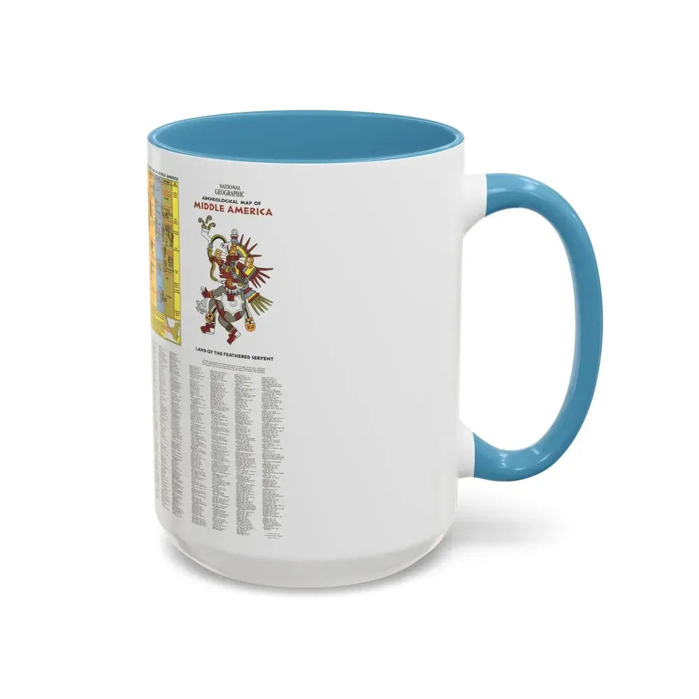 Central America - Archeological Map 2 (1968) (Map) Accent Coffee Mug - Go Mug Yourself