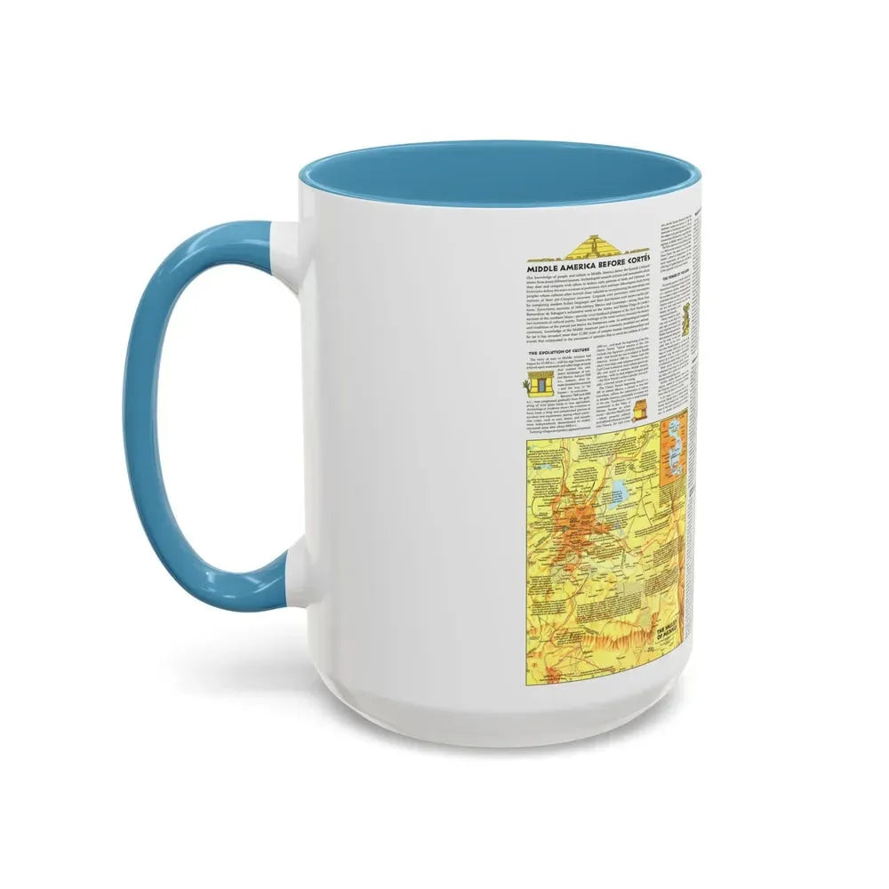 Central America - Archeological Map 2 (1968) (Map) Accent Coffee Mug - Go Mug Yourself