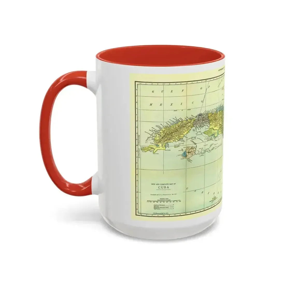 Central America - Cuba (1906) (Map) Accent Coffee Mug - Go Mug Yourself