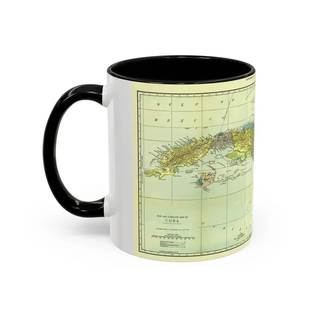 Central America - Cuba (1906) (Map) Accent Coffee Mug - Go Mug Yourself