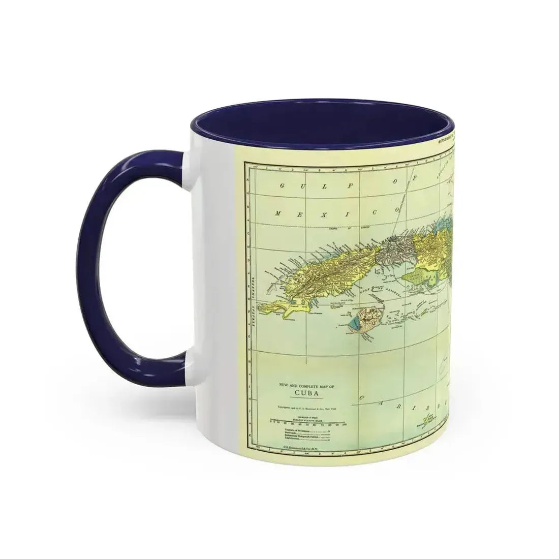 Central America - Cuba (1906) (Map) Accent Coffee Mug - Go Mug Yourself