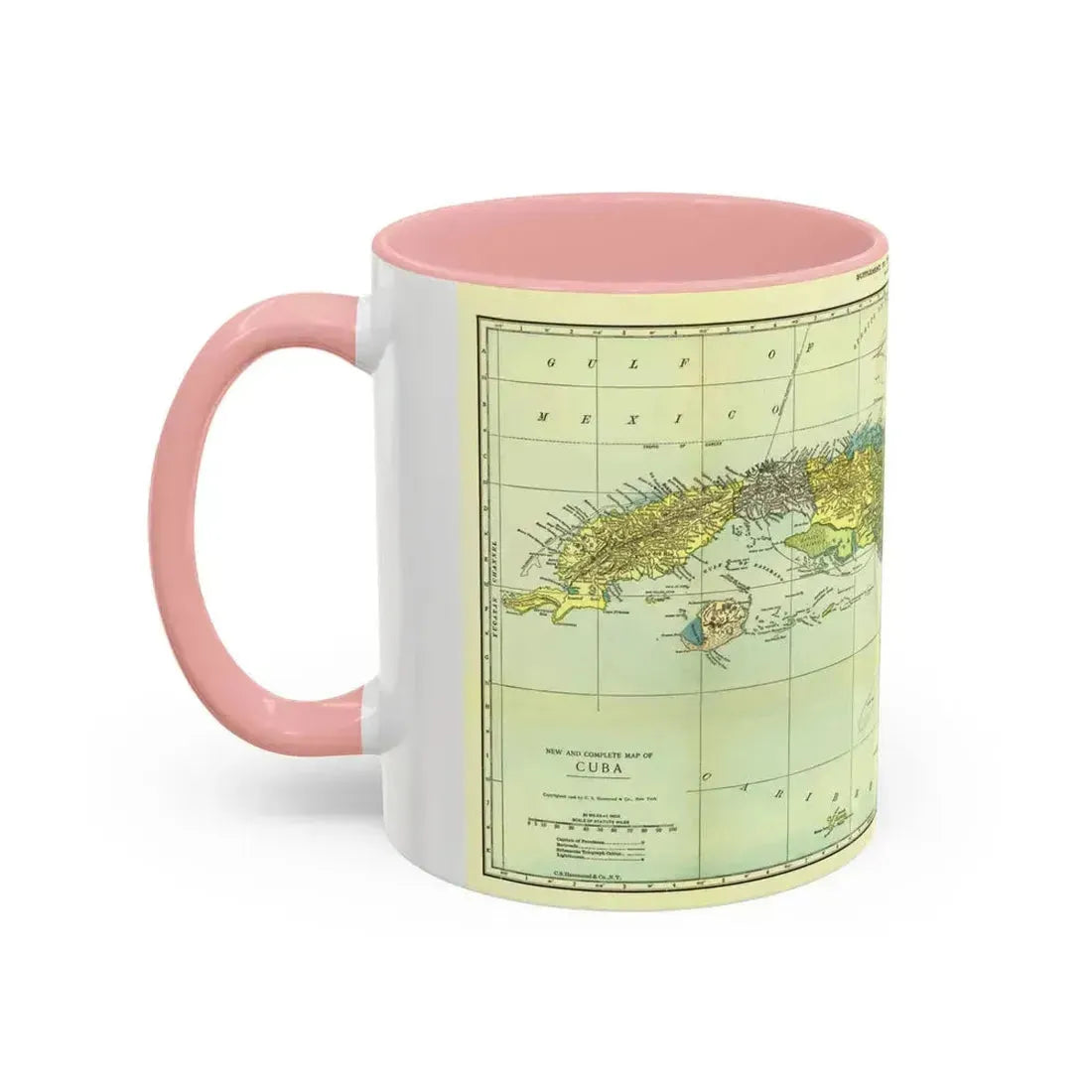 Central America - Cuba (1906) (Map) Accent Coffee Mug - Go Mug Yourself