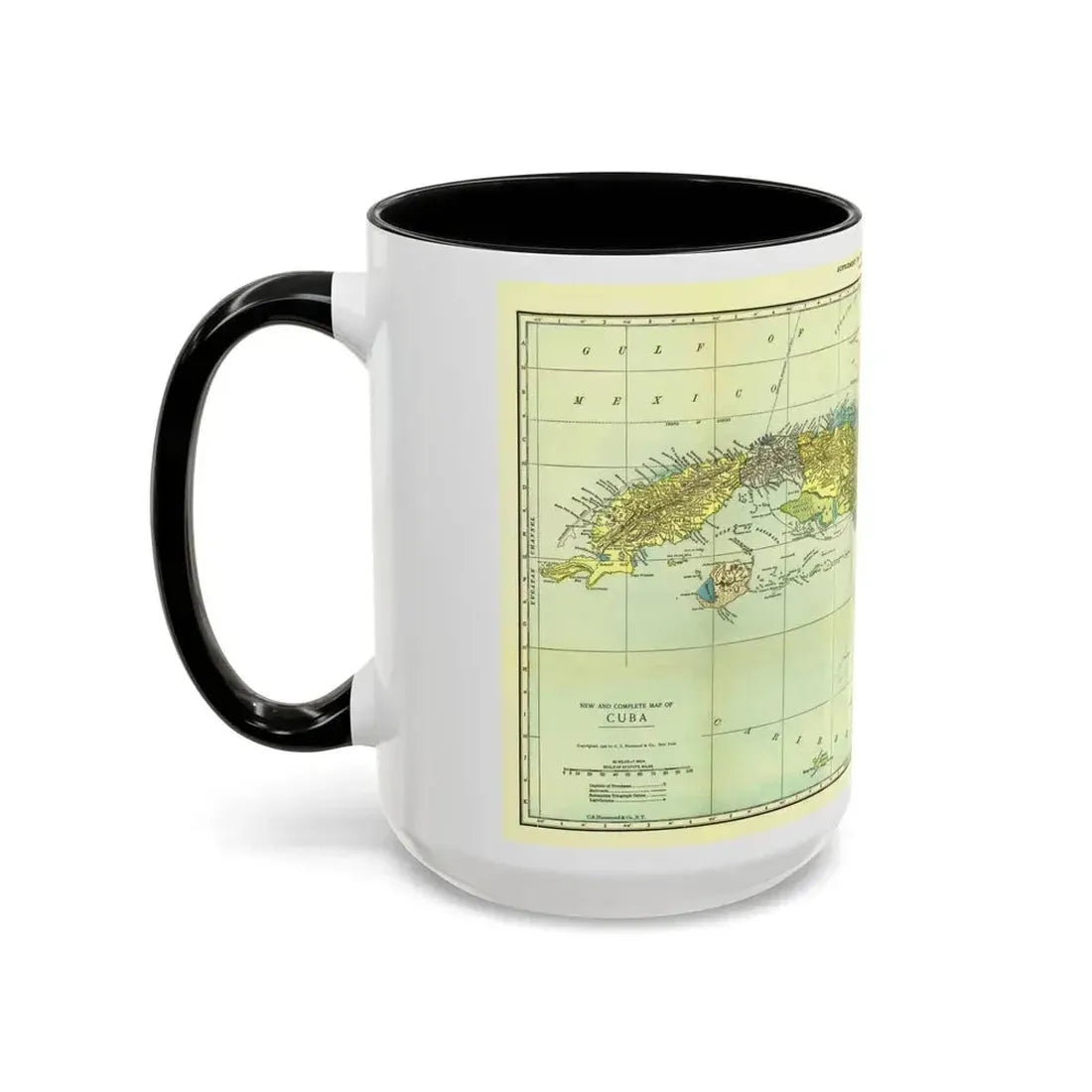 Central America - Cuba (1906) (Map) Accent Coffee Mug - Go Mug Yourself