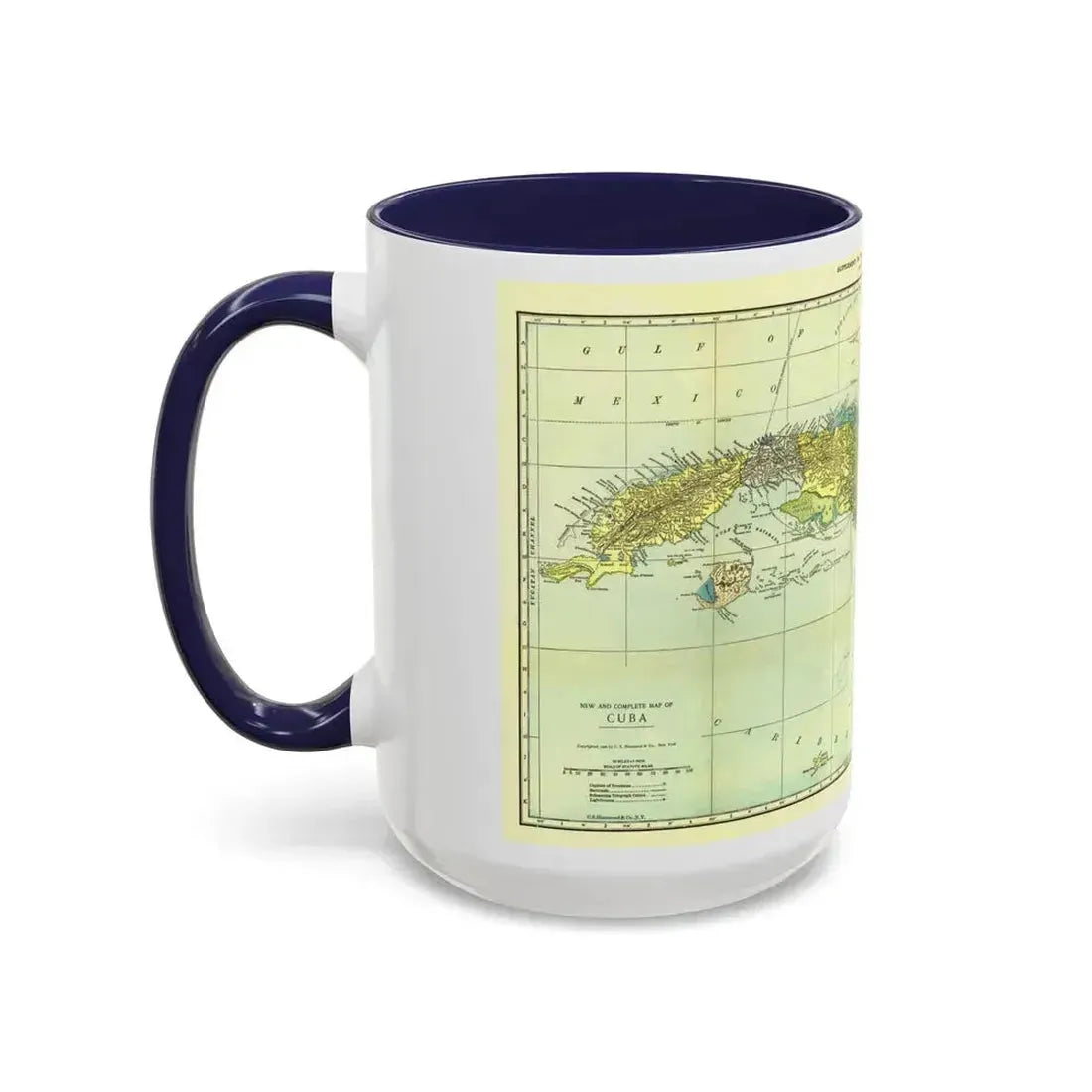 Central America - Cuba (1906) (Map) Accent Coffee Mug - Go Mug Yourself