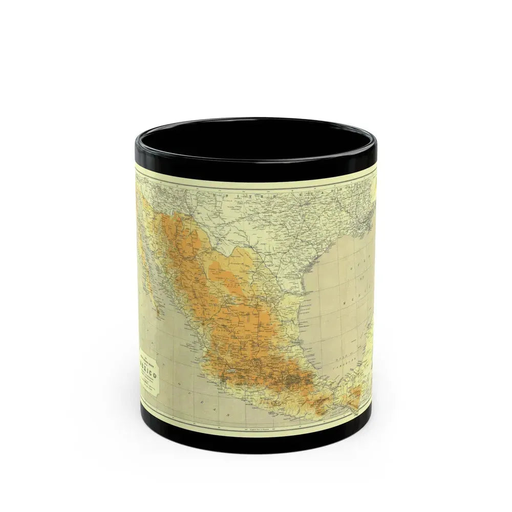 Central America & Mexico (1914) (Map) Black Coffee Mug 11oz - Go Mug Yourself