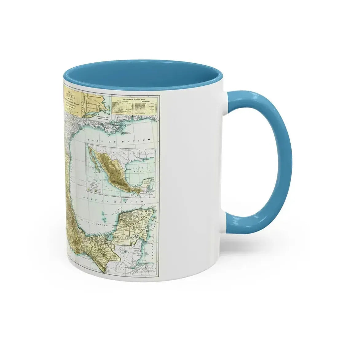 Central America & Mexico (1916) (Map) Accent Coffee Mug - Go Mug Yourself
