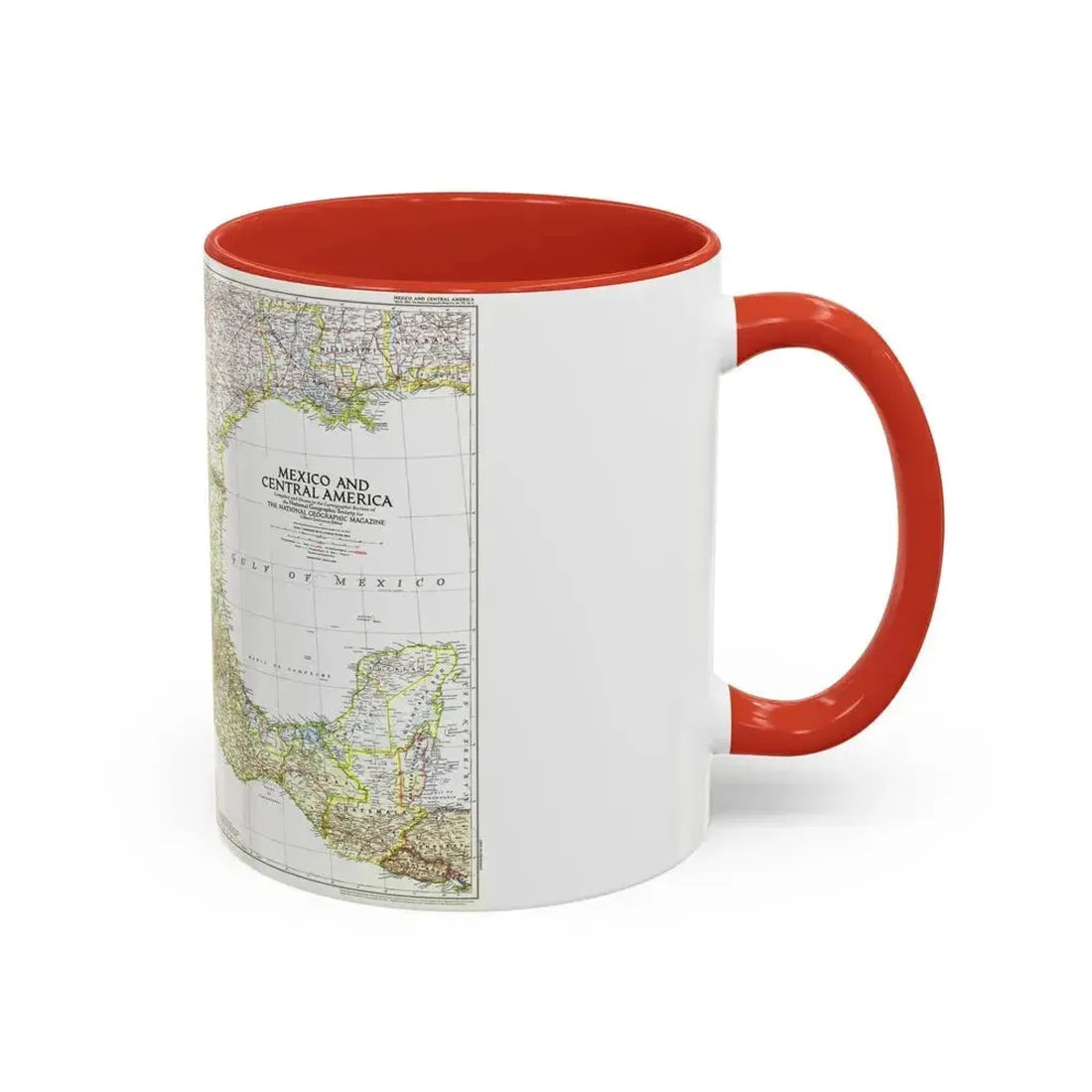 Central America & Mexico (1953) (Map) Accent Coffee Mug - Go Mug Yourself