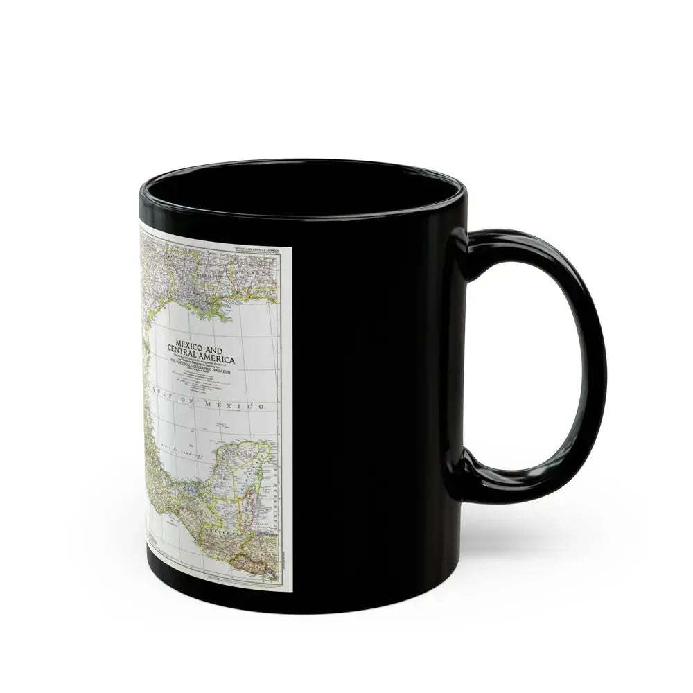 Central America & Mexico (1953) (Map) Black Coffee Mug - Go Mug Yourself
