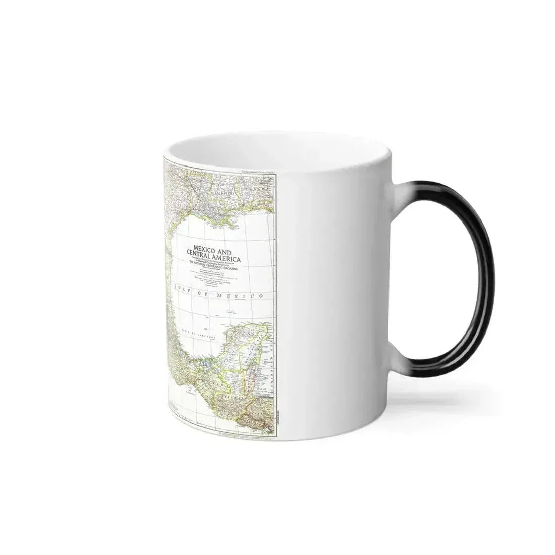 Central America & Mexico (1953) (Map) Color Changing Mug 11oz - Go Mug Yourself
