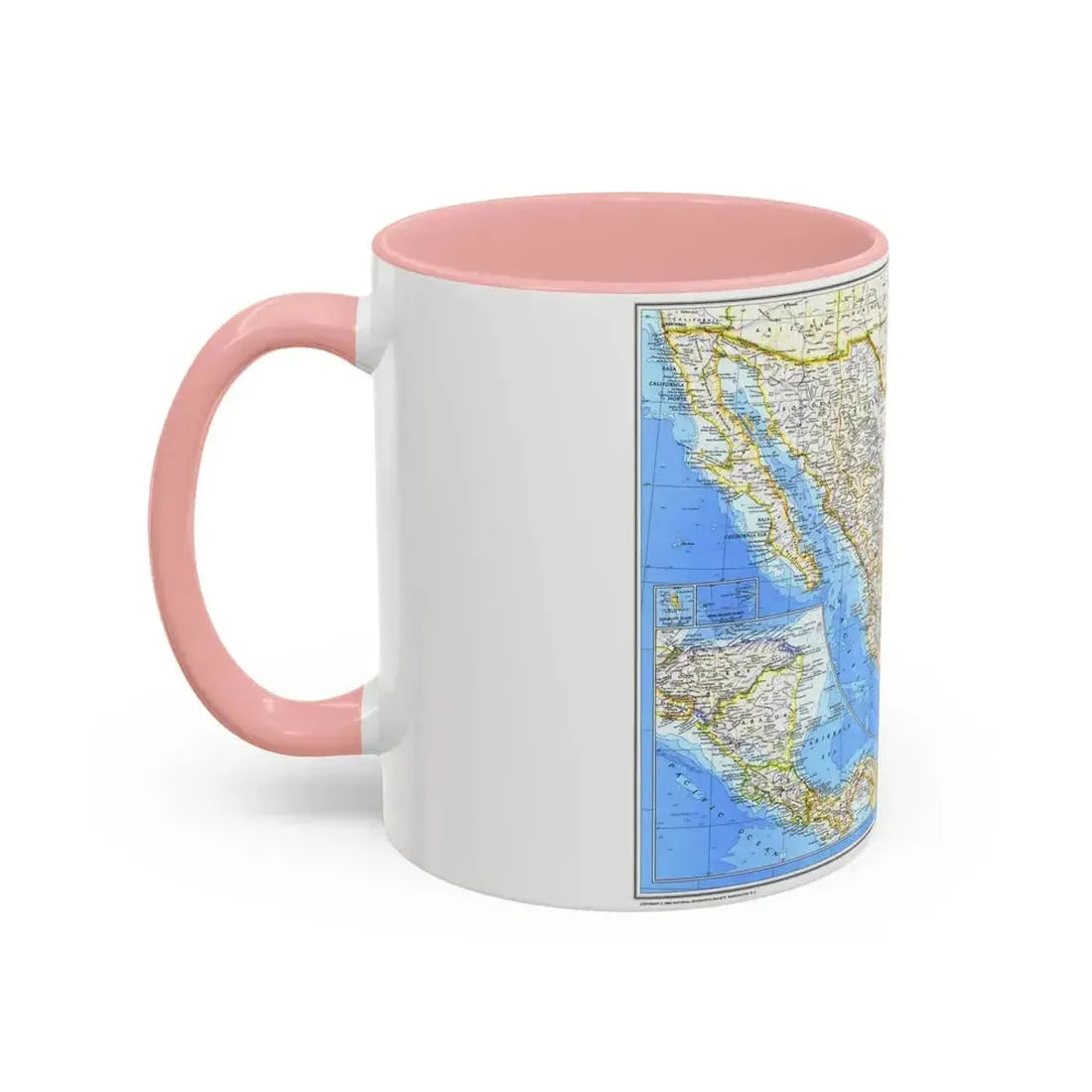 Central America & Mexico (1980) (Map) Accent Coffee Mug - Go Mug Yourself