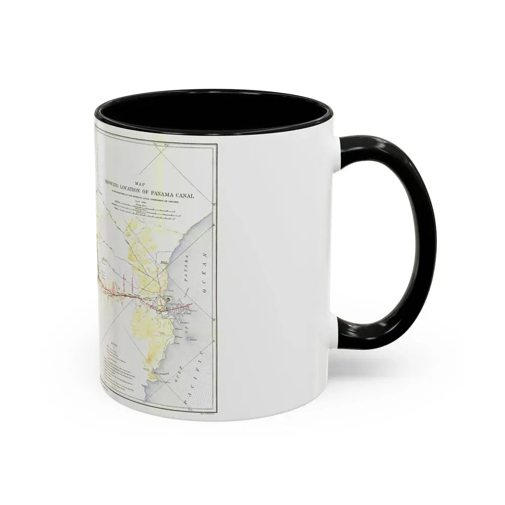 Central America - Panama Canal (1905) (Map) Accent Coffee Mug - Go Mug Yourself