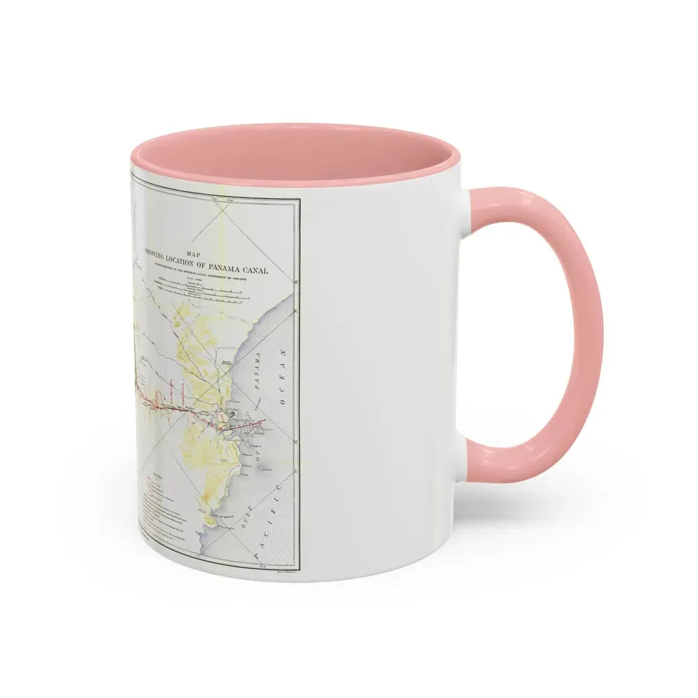 Central America - Panama Canal (1905) (Map) Accent Coffee Mug - Go Mug Yourself