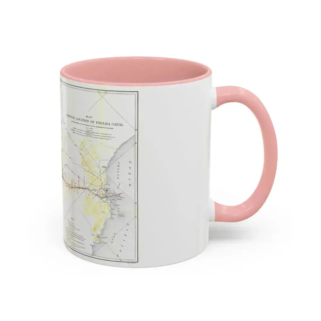 Central America - Panama Canal (1905) (Map) Accent Coffee Mug - Go Mug Yourself