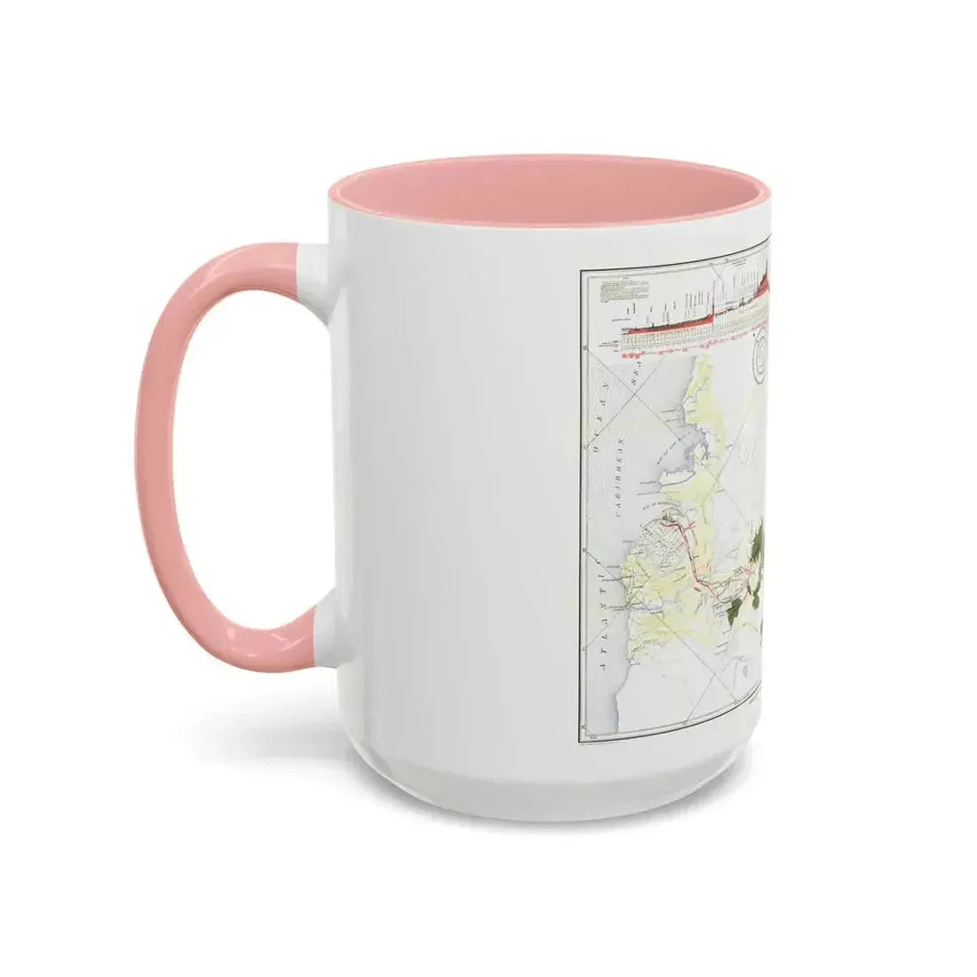 Central America - Panama Canal (1905) (Map) Accent Coffee Mug - Go Mug Yourself