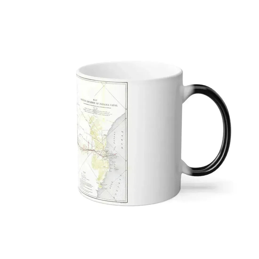 Central America - Panama Canal (1905) (Map) Color Changing Mug 11oz - Go Mug Yourself