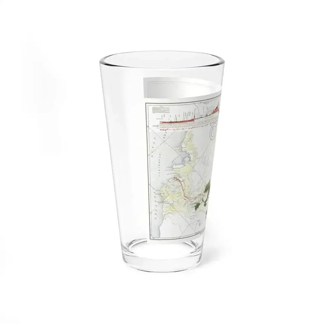 Central America - Panama Canal (1905) (Map) Pint Glass 16oz - Go Mug Yourself