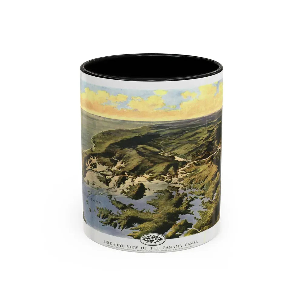 Central America - Panama Canal (1912) (Map) Accent Coffee Mug 11oz Black - Go Mug Yourself