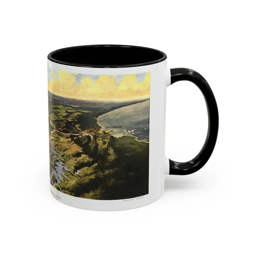 Central America - Panama Canal (1912) (Map) Accent Coffee Mug - Go Mug Yourself